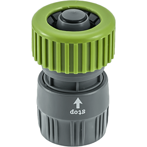 Бърза връзка PVC, за градински маркучи със стоп Бърза връзка PVC, за градински маркучи със стоп