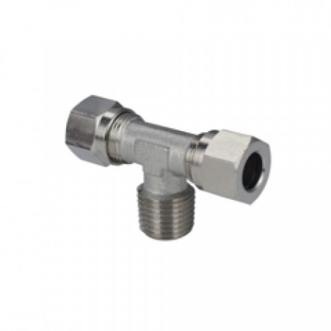 Тройник краен с врязващ пръстен NPT месинг Тройник краен с врязващ пръстен NPT месинг