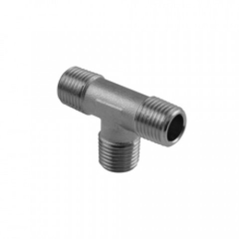 Тройник с външни резби месинг